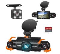 4 Channel Dash Cam 360° View, TOPGOOSE 2K Front and Rear Inside, Left Right Dash Camera for Cars, 5G WiFi & APP Control, with 64GB SD Card, G-Sensor, Night Vision, File Organizer Bags