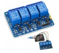 4 Channel DC 5V Relay Module with Optocoupler, 10A Active Low Relay Board for Arduino UNO R3 MEGA Raspberry Pi STM32 AVR PIC ARM MCU Projects