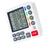 4 Channel Digital Timers with Separate Countdowns for Multiple Tasks in Lab Cooking and Sports Timers