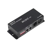 4 Channel DMX Decorder,Adjustable RGB Dimming Decoder,PCB Iron 512 Decorder,LED Decorder Controller for Public Places Such As Homes Bars Hotels(Black)