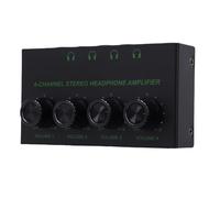 4 Channel Headphone Amplifier Independent Volume Control USB Power Supply for On-the-Go Users