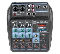 4 Channel Mixer Dj Mixers Audio Mixer Usb Sounds Mixing Board Music Mixers with FX Reverb Delay Effect