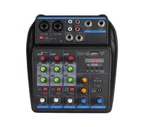 4 Channel Mixer Dj Mixing Console Met Bluetooth 48V Phantom Power Monitor Karaoke Systeem Usb Mixer Audio