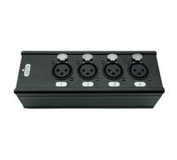 4 Channel Over Ethernet Box, High Speed Aluminum Alloy Networking Supplies, RJ45 Female Connector, For Stage Sound Guitar Monitor Projector Laptop Tablet Phone Meeting Room Offices