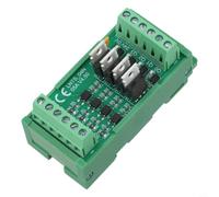 4-Channel PLC Output Module, 5A 12/24VDC NPN Driver Board, DIN Rail for Industrial Automation Control Systems