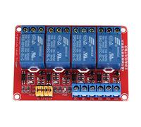 4 Channel Relay Board DC 5V Optocoupler Switch Module with High Low Level Trigger for PLC Automation Equipment Control