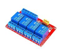4-Channel Relay Module with Optocoupler Isolation - 5V/12V/24V, High/Low Level Trigger, PLC Control Driver Board