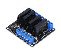 4 Channel Solid State Relay Module with, 5V DC, 3mm Mounting Holes, Copper Clad Laminate - High Efficiency, Status Indicators, Ideal for DIY Electronics Enthusiasts and