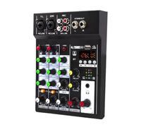 4 Channel Sound Mixer Table Audio Professional Portable Digital Console Computer Recording DJ Controller Processor USB Bluetooth