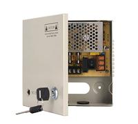 4-Channel TV Power Supply, 12V CCTV Power Supply Box 3a Fuse Closed Circuit TV Power Supply with Metal Box Lock (Input Voltage:AC 110V 220V)