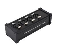 4 Channel XLR Cable Box Extender Aluminum Alloy Good Compatibility for CAT5 CAT6 CAT7 for Stage Production Environments