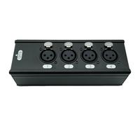 4-Channel XLR to RJ45 Adapter, EtherCon Gigabit Audio and Video Transmission Box, Compatible with Cat5, Cat6, Cat7 Cables, for PA Systems, Stage Equipment, Wireless Devices