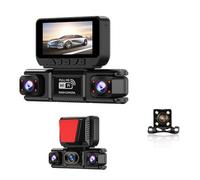 4 Channels Dash Cam For Cars，WiFi APP 360 Degree Panoramic WDR,Front Interior and Rear Cameras,Rotatable lens Night Vision 1080P Car DVR Video Recorder