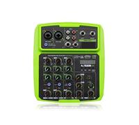 4 Channels Sound Mixer interface Professional Studio Recording Card Mixing Console Microphone 48V Phantom Power Audio(Groen)