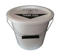 4 Charity Money Collection Buckets 5.7 litres - White