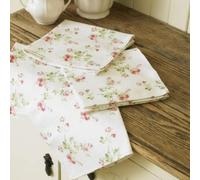 4 Charlotte Rose 100% Cotton Floral Napkins, Exclusive Laura's Beau Design from Our Late 1800 Early 1900 Design.