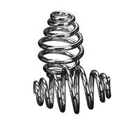 4" Chrome Barrel Solo Seat Springs (Pair) for Motorcycle Solo Seat