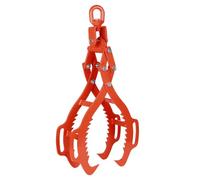 4 Claw Log Lifting Tongs, 36 inch Lumber Skidding Tongs Logging Grabber, Eagle Claws Design Logging Tongs, 360° Swivel Steel Log Lifting Ggrapple Hook