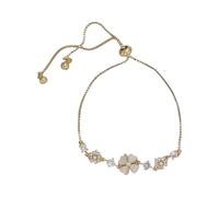 4 Clover Bracelet,Four Leaf Clover Jewelry - Lightweight Comfort-Fit Charm Jewelry Bangle Wrist Accessory for Stacking Combinations Everyday Wear Evening Party