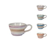 4 Coffee Cups In Stoneware/Gres Java Without Plate Assorted Colors H&H
