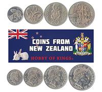 4 Coins From New Zealand | New Zealand Coin Set Collection 5 10 20 50 Cents | Māori | Elizabeth Ii | Tuatara | | Endeavour | Carved Patu | Maori Carving | Māori Koruru | Taiaha