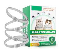 4 collari per gatti, Collare gatti, Collar Cat, 4 piece Collars for Cats, Suitable for Cats over 12 Weeks,60CM, Long Term Waterproof, gray color