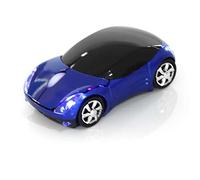 4 Color 2.4G Wireless Mouse, Bluetooth Optical Car-shape Mouse 1600DPI for Mac/ME/PC/Tablet Gaming Office(Blue)