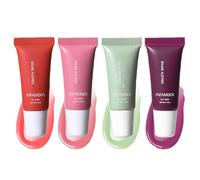 4 Color Glossy Lip Butter Balm Set, Hydrating Jelly Tint Lip Stain Natural Plumping Lip Gloss, High Shiny Finish Lip Glow Oil, Lip Care Lip Mask for Soft & Smooth & Protect Dry Lip (A, 4PCS)