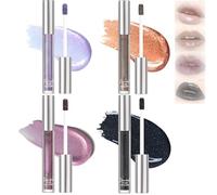4 Color Long Lasting Shimmer Lipstick Gloss Set - Waterproof Glitter Pearl Effect Lip Tint, Hydrating Moisturizing Non-Stick High Shine Makeup Kit, Diamond Sparkle Gift Pack (07#+08#+09#+10#)
