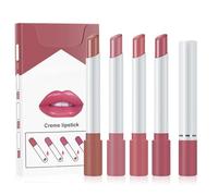 4 Color Plumping Lipstick Set, Long-Lasting, Waterproof & High-Pigmented Lip Gloss & Tinted Balm, Volumizing & Hydrating Lip Makeup Kit for a Bold, Luscious Look