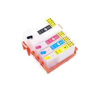 4 Color Refillable Ink Cartridge With Chip, Compatible With HP, 903 903XL | For OfficeJet 6950 6951 6954 6956 6958 6960 6962 6968 6970 6974 6975 6978, BK C M Y