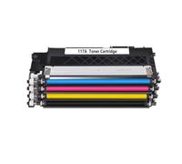 4 Color Toner Cartridges with Chip, Compatible with HP, 117A | For 150 series and MFP 178 179 series; black cyan magenta yellow set