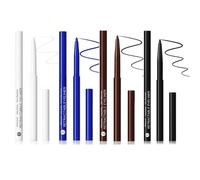 4 Color Waterproof Retractable Eyeliner Pencil Set - Long-Lasting, Smudge-Proof, Smooth Glide,Quick Drying Eyeliner Perfect for Daily & Festival Eye Makeup - Black, White, Blue, Brown