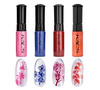 4 Colors 10ml Nail Polish Set Stamping Polish Two brush heads Printed nail polish Pull line Stamping Polish Nail Pigment Nail Art Design DIY Manicure Printing Tool (18)