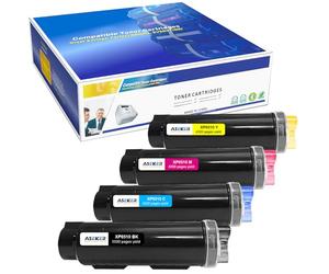 4 Colors 6510 6515 Toner Cartridge Compatible for Xerox WorkCentre 6515DN 6515DNI 6515DNM 6515N Phaser 6510DN 6510DNI 6510DNM 6510N Printers (BK/C/M/Y)