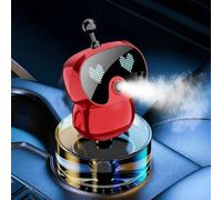 4 colors available Smart Robot Intelligent Aromatherapy Machine - Auto Air Freshener, Fillable 4-Gear Diffuser with Vibration Sensor, Large Capacity for Car Vent & Home Decor (Red)