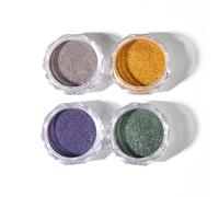 4 Colors Cat Eye Magic Mirror Powder,Gold Silver Chrome Nail Powder,Holographic Highly Pigmented Chrome Powder,High Gloss Pearlescent Iridescent Metallic Effect for Nails,DIY Nail Art Decorations