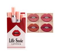 4 Colors Cigarette Lipstick Set, Long Lasting & Waterproof Matte lipstick Tattoo lipsticks, Red Pink Nude Lip Stick For Women Girl Friend Make Up Velvet Cosmetic (C)