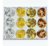 4 Colors Eco-Friendly Cosmetic Glitter, Non-Toxic Festival Glitter for Nails, Hair, Eye Makeup, DIY Art (4 Colors Foil Flakes)