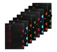 4 Colors Expanding File Folders with 6 Pockets, A4 Accordion File Organiser Divider Folders with Snap Closure Subject Document Organizer for School Home Office (8 Pcs-Style B)