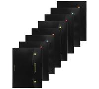 4 Colors Expanding File Folders with 6 Pockets, A4 Accordion File Organiser Divider Folders with Snap Closure Subject Document Organizer for School Home Office (8 Pcs-Style A)