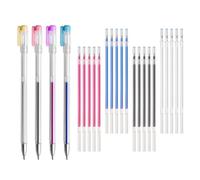 4 Colors Heat Erasable Fabric Pens 20PCS Erasable Pens Refills Sewing Marker Pen for for Quilting Sewing Dressmaking