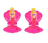 4 Colors Little Mermaid Pool Toy Shell, Summer Swimming Water Toys, Swimming Pool Dive Toys, Little Mermaid Party Supplies & Water Toys, Mermaidss Toys Paddling Pool Toysss (red tail-2pcs)