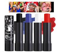 4 Colors Matte Lipstick Set, Black Red White Blue Halloween Makeup, Gothic Black Lipstick, High Impact Long Lasting Vivid Vampire Matte Lipstick Set