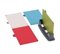 4 Colors Multifunctional Plastic Cutting Board, Non - Slip Chopping Board with Stable Base, Food Grade PP Kitchen Utensil for Fish Vegetables Cooked Food, Color - Coded Design to P
