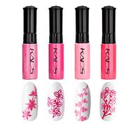 4 Colors Nail Polish Set Printed nail polish Plastic Bottle Portable Nail Pigment Stamping Nail Design Manicure Drawing Nail Art Tool 10ml (15)