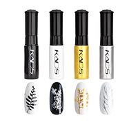 4 Colors Nail Stamping Polish Detailed Painting Stamping Polish Plastic Bottle Colourful Pigment Nail Stamping Gel Manicure Design Drawing Tool 10ml