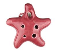 4 Colors Ocarina 6 Hole Ocarina Alto C Tone Beginner Ocarina Teaching Ceramic Pendant (Color : Pink)