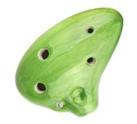 4 Colors Ocarina 6 Hole Small Ocarina Alto C Tone Beginner Ocarina Teaching Ceramic Pendant (Color : Green)