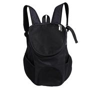 4 Colors Outdoor Cat Dog Puppy Pet Backpack Carrier, Ventilated Mesh Pet Shoulder Bag with Double Zippers, Lightweight Nylon Travel Carrier for Small Pets under 2.5kg (Black)
